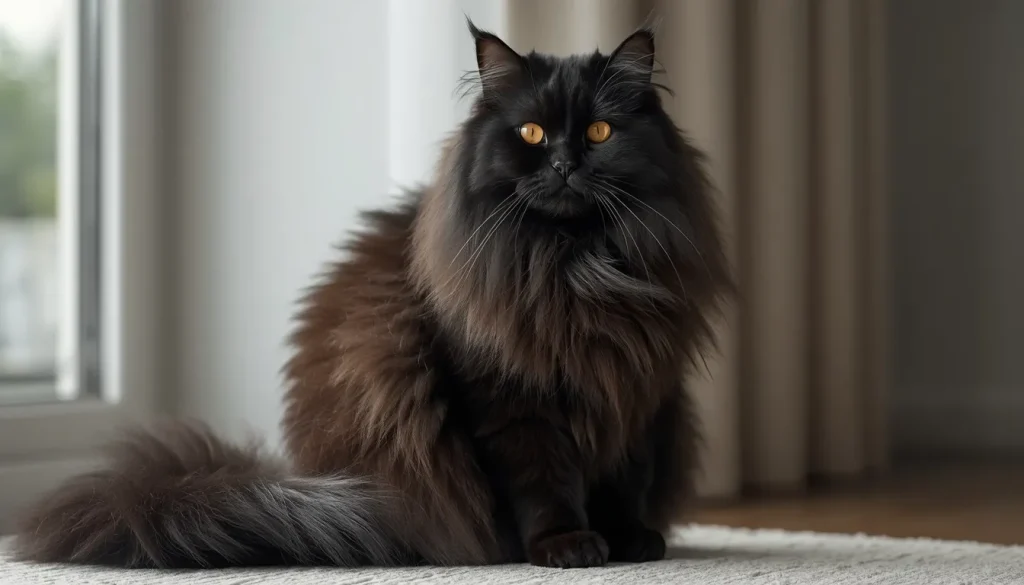 black Maine Coon cat