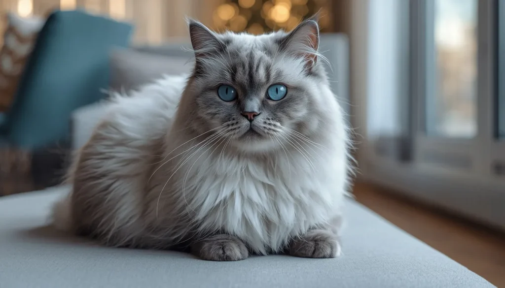 grey Ragdoll cat